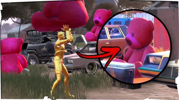 fortnite osos de peluche rosa gigante ubicación