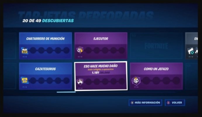 Fortnite - Tarjetas Perforadas